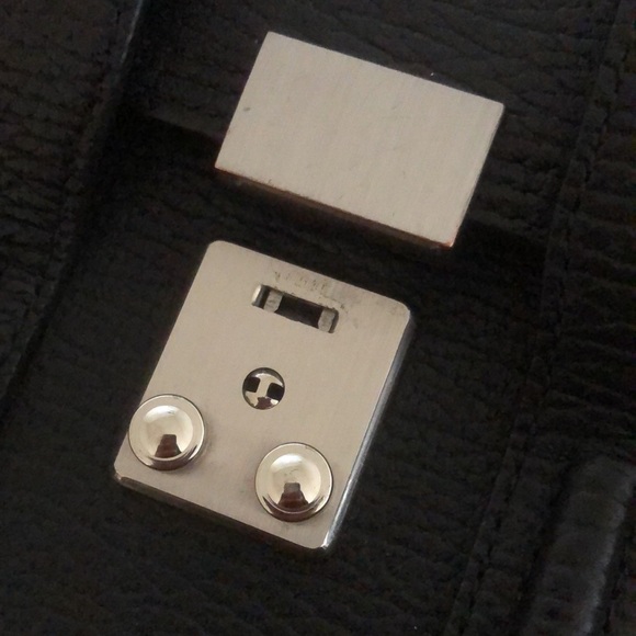 3.1 Phillip Lim Pashli Mini Satchel (in Black Textured Leather/Nickel Finish) - Picture 6 of 8